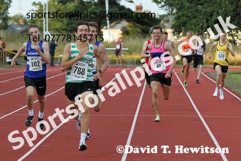 800 metres, 2021 North East Grand Prix 6, Monkton, Wednesday, August 4th. Photo: David T. Hewitson/Sports for All Pics
